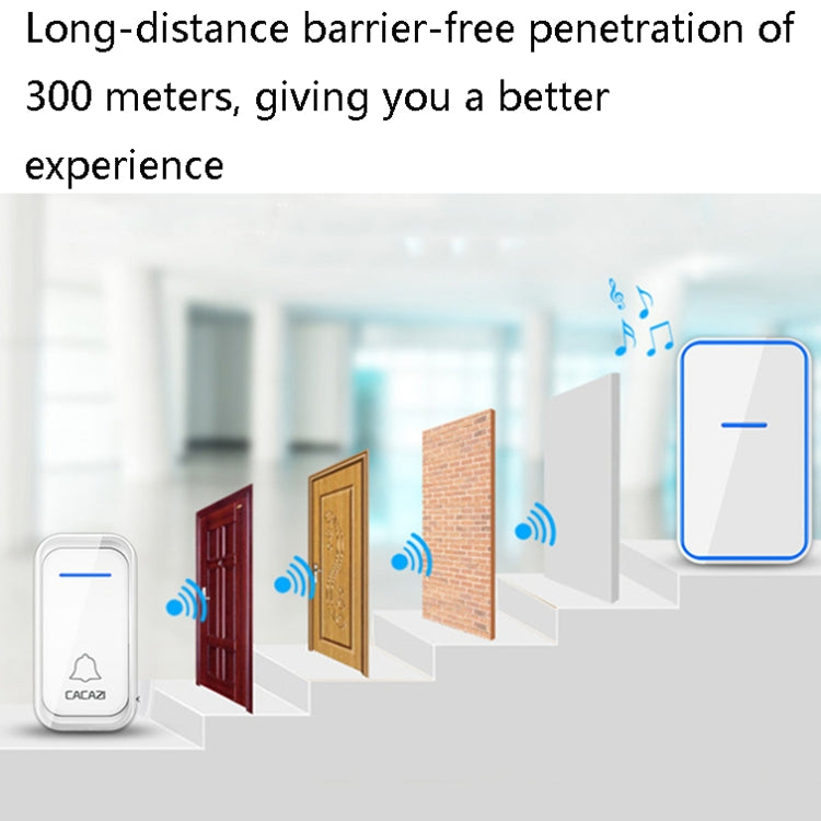 CACAZI A68-2 One to Two Wireless Remote Control Electronic Doorbell Home Smart Digital Wireless Doorbell CACAZI A68-2 One to Two Wireless Remote Control Electronic Doorbell Home Smart Digital Wireless Doorbell